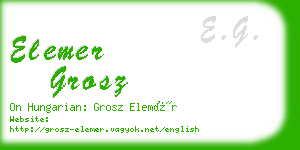 elemer grosz business card